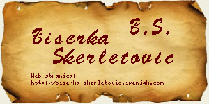 Biserka Skerletović vizit kartica